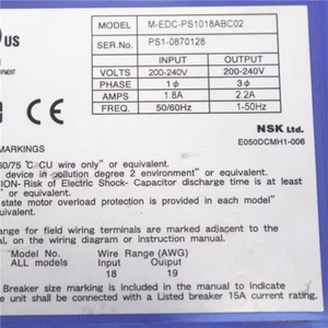 New Sealed NSK M-EDC-PS1018ABC02 MEDCPS1018ABC02 Servo Drive fast ship - Picture 1 of 1