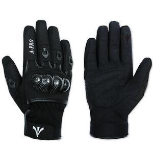 Textile Motorcycle Motorbike Scooter Sport Protective Gloves Sonicmoto Black S