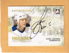 2010-11 ITG DECADES 1980S AUTOGRAPHS #A-GLE GARY LEEMAN TORONTO MAPLE LEAFS