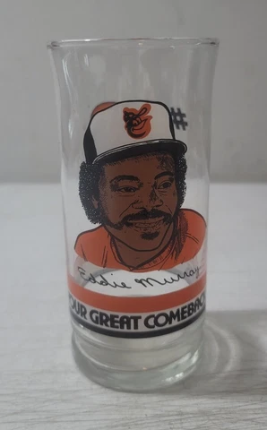 Vintage MLB 1985 #33 Eddie Murray Baltimore Orioles Great Comeback Glass Cover