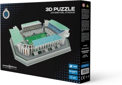 Club Brugge Jan Breydel Stadium 3D jigsaw puzzle. 144 Pieces. Licensed - Image 1 of 2