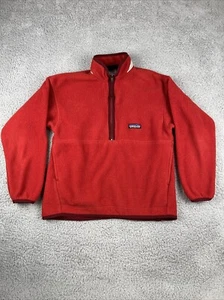 Patagonia Kids Synchilla 1/4 zip Pullover Fleece Red boys girls size Large 12 - Picture 1 of 15