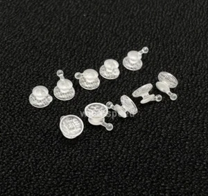 Dental Orthodontic Clear Ceramic Lingual Button Bondable Round Mesh Base Buttons - Picture 1 of 20