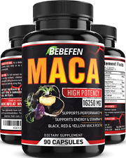 5-In-1 Maca Root Capsules for Women & | Black Red Yellow 16250MG | Mood Support,