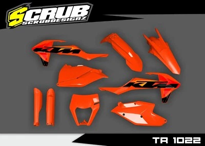 KTM EXC EXC-F XC-W XCF-W 2017-2019 Plastics kit +Restyle replica decals graphics - Изображение 1 из 4