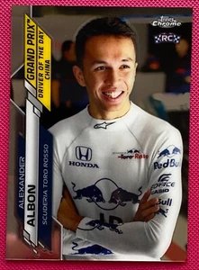 Tarjeta base Topps Chrome Formula 1 2020, Alex Albon #156 (Driver of Day) F1 RC - Imagen 1 de 2