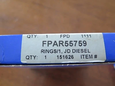 PowerMax FPAR55759 Piston Ring set Fits John Deere  (2C1-1) - Image 1 of 2