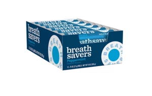BREATH SAVERS Peppermint Sugar Free Breath Mints Rolls, 0.75 oz (24 Count) - Picture 1 of 2