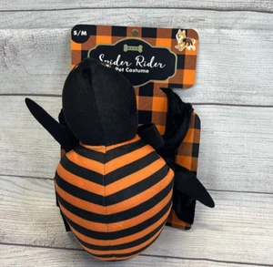 Pet Costume Halloween Spider Rider Size Small/Medium Dog Cat Outfit Black Orange - Picture 1 of 8