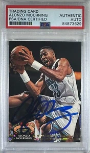 Alonzo Mourning auto signed 1993 #209 Topps card Charlotte Hornets PSA Encap - Picture 1 of 3