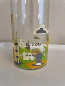Starbucks 2016 You Are Here Collection Illinois Glass Water Bottle 18.5 oz. - Picture 1 of 3