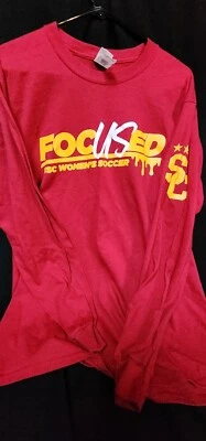 Pullover de fútbol para mujer Nike USC Trojans Team emitido manga larga grande 2019 Focus Foto 1 de 3