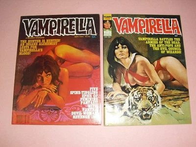 Vampirella #90 FN+ 6.5 & #98 VF- 7.5 1980 1981! Warren Publication Horror 026 - Image 1 of 4
