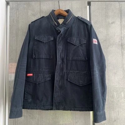 Superdry Jacket Mens XL Navy Rookie Utility Military Chore Field Cargo - Image 1 of 4