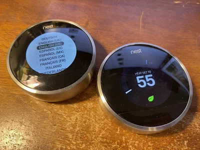 2 x Google Nest 02A 2nd Gen 24V-60HZ Programmable Learning Thermostat - Image 1 of 4