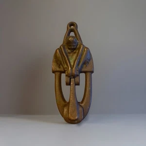 Einzigartiger antiker Kunsthandwerk Bronze Faun Türklopfer, 7,5 Zoll - Bild 1 von 5