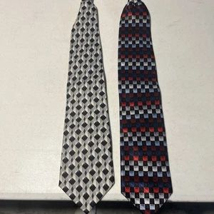 Lot Of 2 Ties ZipZ Zippet  Silk  - Picture 1 of 4