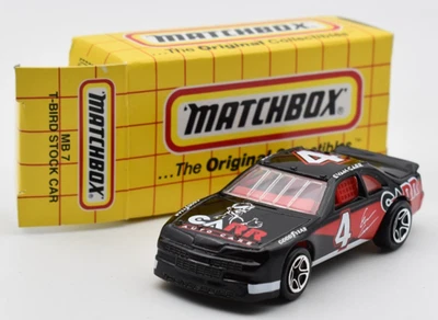 Matchbox Superfast #7 Ford T-Bird Stock Car nero. Prodotto in Cina.... - Immagine 1 di 4
