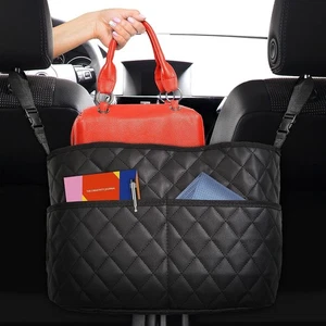 Soporte de bolso de bolsillo con red para coche entre asientos, organizador para coche con 2 bolsillos adicionales - Imagen 1 de 8
