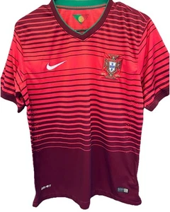 Nike Nationalmannschaft Portugal Fußball Trikot Rot 2014 Dri-Fit. Größe L*lesen - Bild 1 von 11
