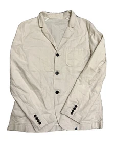 Pretty Green Lino Blazer In Off Blanco Talla 40 - Imagen 1 de 12