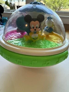FUNCIONA DE COLECCIÓN Disney Baby Mickey Roly Poly Chime Ball Musical Luz Juguete Niño pequeño - Imagen 1 de 6