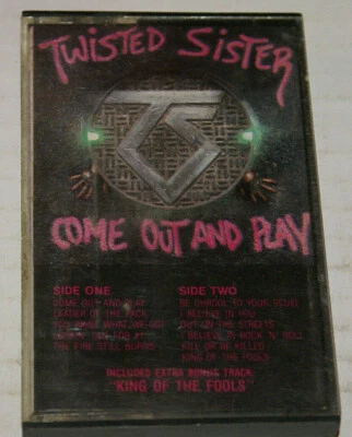 Twisted Sister Come Out And Play Cassette 1985 Tape Vg+ Dee Snyder - Image 1 of 4