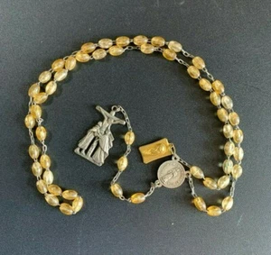 Vintage Scarce unique beautiful Catholic rosary plastic beads ITALY ROMA †⭐ - Picture 1 of 7