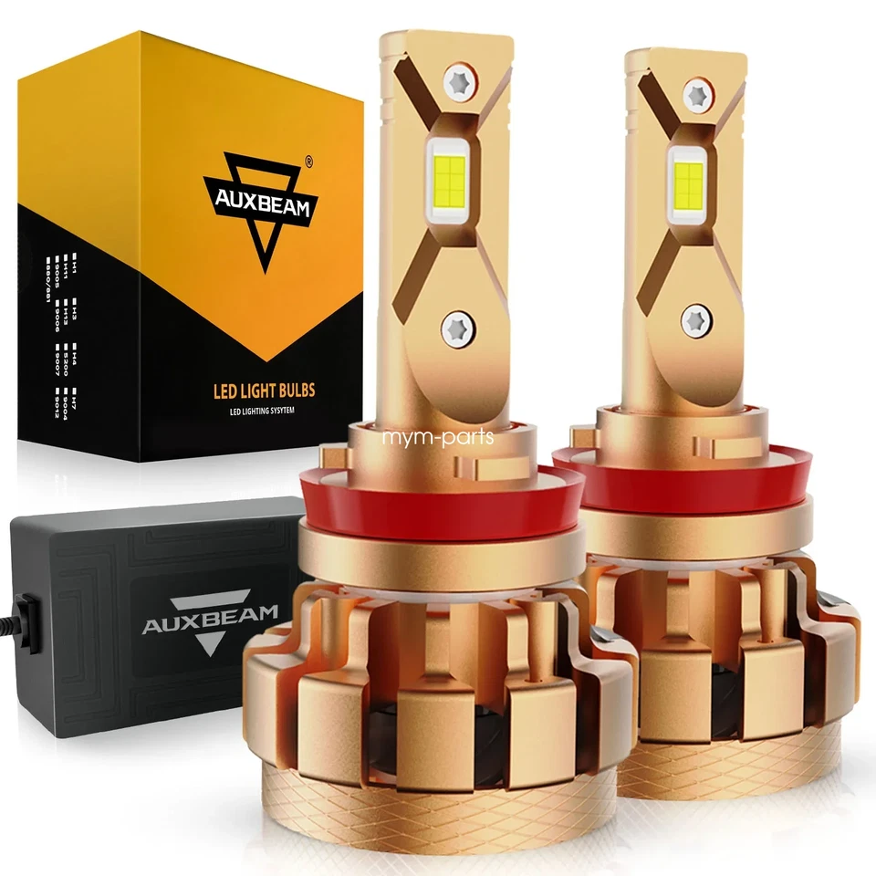 AUXBEAM H11 LED Headlight Low Beam Bulbs Canbus Super Bright 6500K Plug Play F - Image 1 of 4