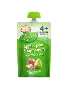 Raffertys 4 Months+ Apple Pear And Cinnamon Baby Food 120gm x 6 - Bild 1 von 1