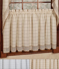 Adirondack Cotton Kitchen Window Curtains - 24" x 60" Tier Pair