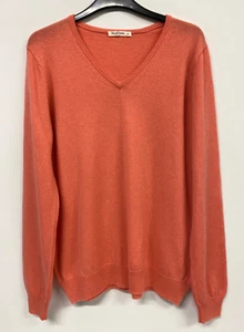 Woolovers jumper womens M coral pink/orange wool 408 - Picture 1 of 4