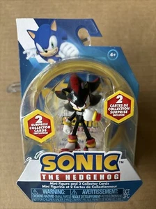Sonic The Hedgehog Shadow Action Figure 2.5” + 2 Carte da Collezione Sega Nuove - Foto 1 di 14