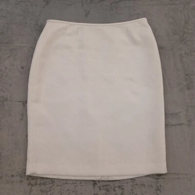 Falda Le Suit Talla 16 Marfil Geométrica Midi Forrada a Lápiz Foto 1 de 4