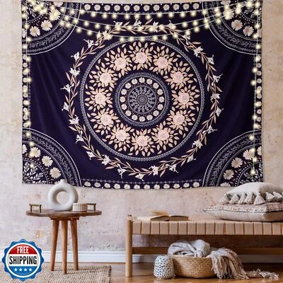 FLY SPRAY Mandala Tapiz Estético, Tapices Boho Colgante de Pared, Rosa Oscura F Foto 1 de 4