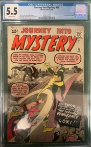 JOURNEY INTO MYSTERY #88 CGC 5.5 OFF WHITE PAGES (2ND LOKI) - Imagen 1 de 4