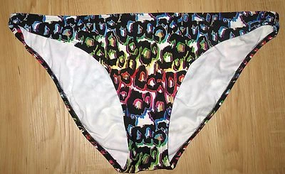 OP - - - BRAGUITAS DE TRAJE DE BAÑO DE BIKINI CON DORADO METÁLICO - LATERALES DE 1" - JR XL 15/17 Foto 1 de 2