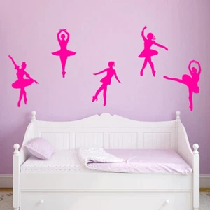 Wandtattoo Tanzende Ballerina - Mädchenzimmer Kunst Dekor verschiedene Packungen VWAQ - 5 STCK. - Bild 1 von 20