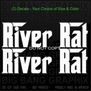 River Rat Funny Vinyl Decal Sticker Boating Tubing Canoeing Kayaking Party Boat - Bild 1 von 3