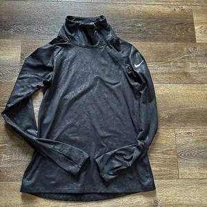 Nike Pro Dri Fit Running Shirt Embossed Heights Vixen Long Sleeve Zip Medium - Picture 1 of 11