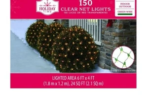 New ! Holiday Time 150-Count Clear Incandescent Net Lights, 24 sq. ft. - Picture 1 of 1