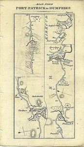 Antique map, Taylor & Skinner, Port Patrick to Dumfries (2) - Picture 1 of 2