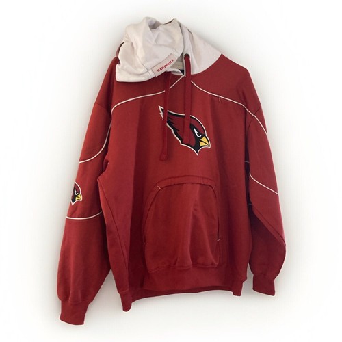 VETEMENTS Felpa con cappuccio Arizona Cardinals uomo taglia XL marrone NFL abbigliamento squadra pile ricamo