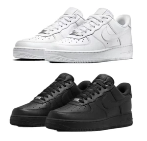 US White/Black Men's Nike Air Force 1 '07 Low-Top Casual Sneakers - Picture 1 of 21