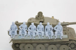 Peddinghaus 3 D Pression 1/72 72F037 6 Allemand Soldats Assis En Manteau D'Hiver