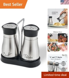 Clear Glass Bottle Salt and Pepper Shakers - Easily Refillable Table Accessories - Picture 1 of 9