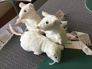 Ikea Gosig MUS Maus Stofftier rar selten weiß mit Etikett