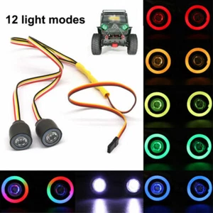 Per 1/10 Assiale SCX10 D90 Colore 19mm Angel Eye Luce LED RC Crawler Faro Auto - Foto 1 di 10