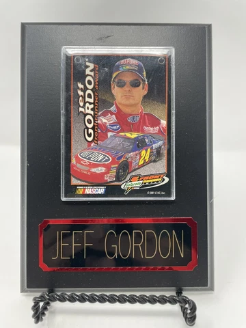 Jeff Gordon Card Plaque Wall Mancave Decor Front Runner Award NASCAR 2001 Cover