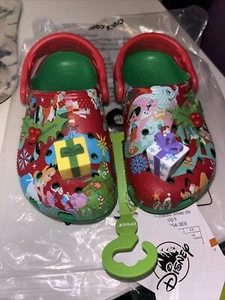 Disney Christmas Crocs Dtp Classic Christmas Kids Size C9 New With Tags - Picture 1 of 8